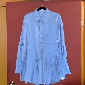 Blue shirt with Mickey Mouse insignia